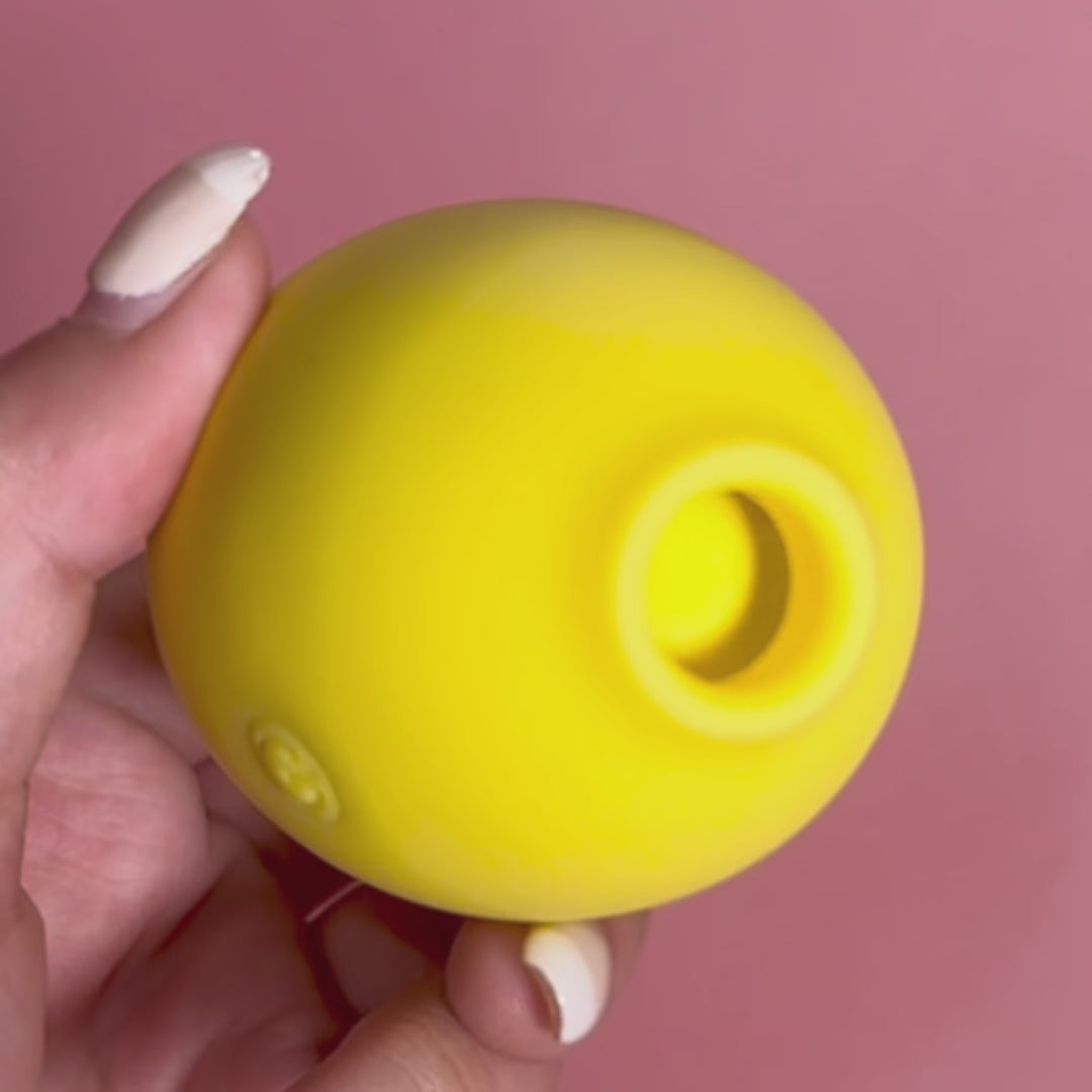 Lem Clitoral Massager - Yellow lemon-shaped device